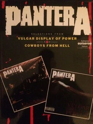 PANTERA, guitar tab book, Cowboys From Hell, vulgar display of power, songbook. - Image 1 of 3
