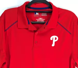 MLB Philadelphia Phillies TX3 Cool Field Performance Golf Polo Shirt Mens Medium - Picture 1 of 12