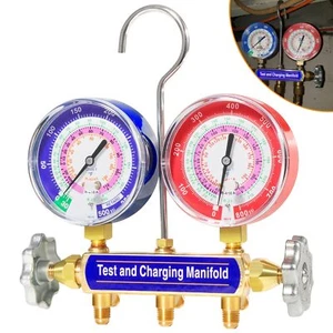Test and Charging Manifold Gauge Set 42001 2-Valve 3 1/8inch for R22 R410A R404A - Picture 1 of 9