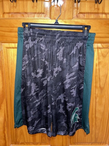 Campus Heritage Michigan State Spartans Mens Shorts Camo Size Small Green Cover