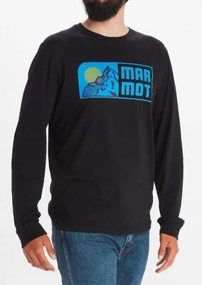 Camiseta para hombre Marmot Summit View manga larga, negra, talla mediana Foto 1 de 3