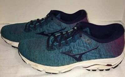Mizuno Wave Inspire 16 Waveknit J1GD201324 Sneaker Women's Size 10 Blue Purple - Image 1 of 4
