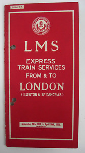 LMS Public Timetable Express Train Services From To London 1939 Folder C7