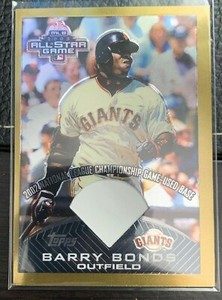 Barry Bonds 2003 Topps #2 All Star Game Base Relic National League Game Giants