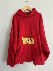 Sudadera con Capucha Vintage Años 90 Disney Winnie The Pooh Bolsillo Canguro Plus 26/28 Pullover - Imagen 1 de 10
