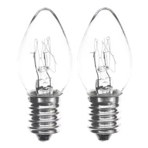 2X NIGHT LIGHT BULB E12 - 7W - 14mm THREAD SIZE - Picture 1 of 3
