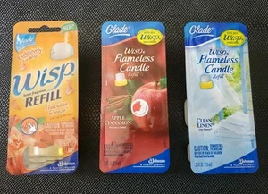 Glade Wisp Fragrance REFILLS~DISCONTINUED Items 3 Different SCENTS~FREE Shipping - Picture 1 of 12