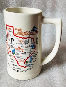 Taza de piedra Texas sesquicentenario 1836-1986 The Lone Star State - Imagen 1 de 1