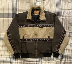 Vintage Cripple Creek Detroit Style Canvas Jacket Aztec Black & Tan Men’s Medium - Bild 1 von 11