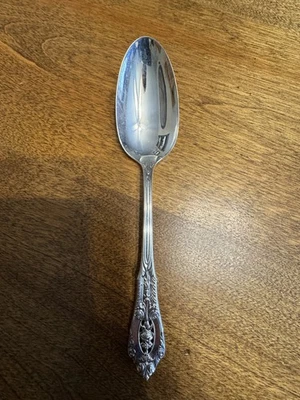 LOWERED! Rose Point By Wallace Sterling Silver Place Spoon 7  1/8in VTG, No Mono - Image 1 of 4