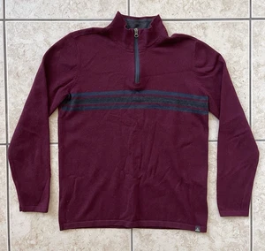 PrAna Men's Long Sleeve 1/4 Zip Gray Athletic 1/4 Zip Sweater Training Top - Picture 1 of 18