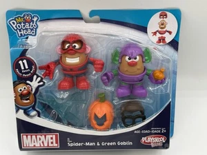 Playskool Mr. Mini figuras mezclables cabeza de patata Spider-man y duende verde (B6838) - Imagen 1 de 4