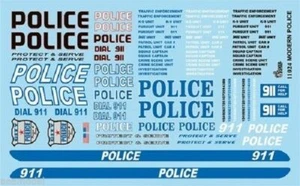 Gofer Racing 11024 x 1/24-1/25 Modern Police decals - Picture 1 of 1