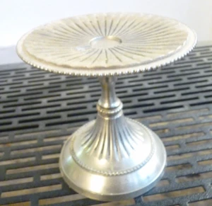 Silber Starburst Säule 4 Zoll Leuchter - Bild 1 von 5