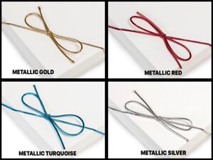 Metallic Stretch Loop 1/16" Elastic Cord w/ Bow CHOOSE SIZE, COLOR & PACKAGE