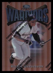 1997 Topps Finest Warriors #63 Rickey Henderson  San Diego Padres