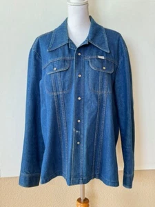 SEDGEFIELD Do Nothing Denim Jacket Shirt Rockabilly Pearl Snap Button Sz XL - Picture 1 of 12