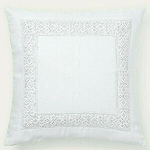 NWT Ralph Lauren® Irish Linen Decorative Feather Pillow Amaral 20x20-Deco White