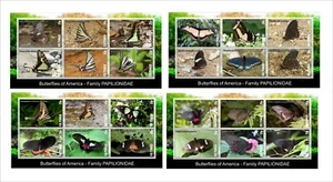 2017 PAPILIONIDAE BUTTERFLIES BUTTERFLY 8 SOUVENIR SHEETS MNH UNPERFORATED - Bild 1 von 2