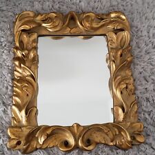 Vintage Kulicke Gold Tone Framed Mirror Hollywood Regency Made In Mexico 12 X 14