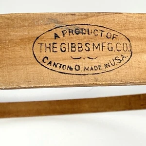 Vintage The Gibbs Mfg Co 22" legno trapuntato ricamo cerchio Canton Ohio - Foto 1 di 17