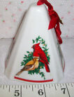 Christmas Porcelain Retro Pomandor With Cardinals and Birds Vintage