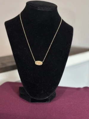 Kendra Scott Elisa Rose God Necklace With Rose Gold Drusy - Image 1 of 4