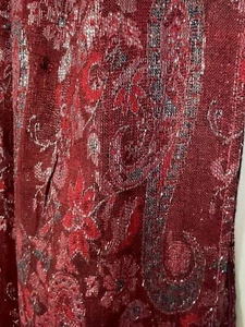 Collection Eighteen 74x 20" Red Paisley Persian Pattern Scarf Shawl Wrap - Picture 1 of 6