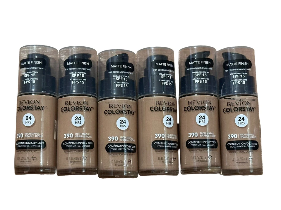 Lot 6 Revlon Colorstay Matte Finish Foundation Combination/Oily Skin, Rich Maple - Image 1 of 1