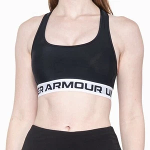 XL NUEVO CON ETIQUETAS Sujetador deportivo Under Armour negro de impacto medio DFO espalda cruzada para mujer - Imagen 1 de 4