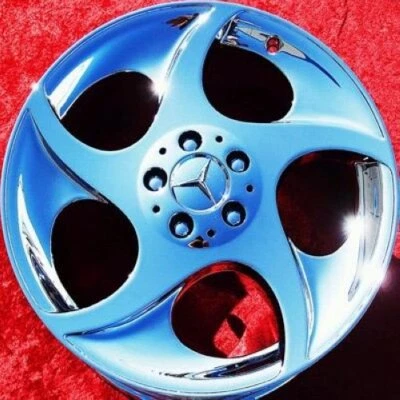 SET OF 4 CHROME 18" MERCEDES BENZ SL500 SL600 OEM WHEELS RIMS SL550 SL320 65324 - Image 1 of 4
