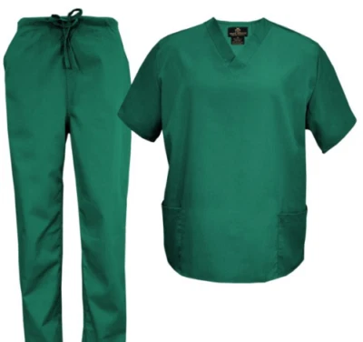 Conjunto de esfoliante de enfermagem médica uniformes naturais masculino feminino unissex top e calça BP101 - Imagem 1 de 4