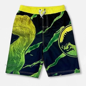 Jurassic World Swimsuit Boys Size 10 12 14 L Swim Trunks Board Shorts Dinosaurs - Picture 1 of 2