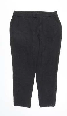 David Emanuel Womens Black Cotton Blend Carrot Trousers Size 16 L27 in - Image 1 of 4