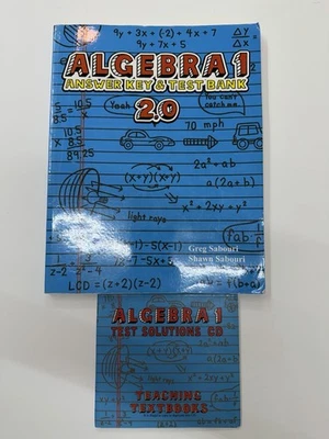 Teaching Textbooks Algebra 1 Answer Key & Test Bank & Test Solutions CD - Image 1 of 4