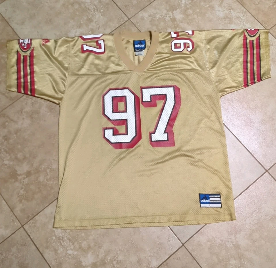 Bryant Young 49ers Adidas alternate gold jersey size Large - Image 1 of 4