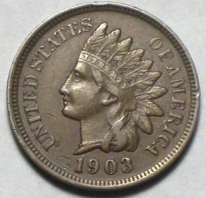 1903 INDIAN HEAD CENT PENNY FULL LIBERTY - Picture 1 of 2