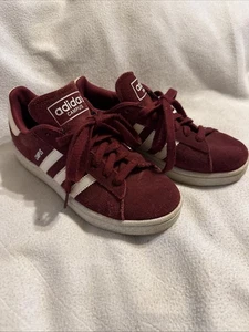 Chaussures femme Adidas Campus bordeaux et blanc pointure 4,5. S41 - Photo 1/7
