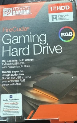 Seagate FireCuda 1TB External USB HDD Gaming Hard Drive STKL1000400 - Image 1 of 4