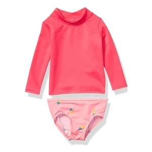Baby Girls' UPF 50+ 2-Piece Long-Sleeve Rash Guard Set age 6 month NEW - Picture 1 of 2