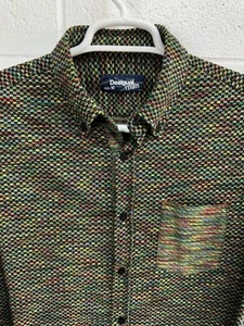 DESIGUAL Isra Men Shirt Medium Multicoloured Cotton Blend Long Sleeve Collared - Picture 1 of 6