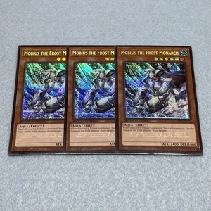 Yugioh Mobius the Frost Monarch SBC2 1st Ed Secret Rare 3 Card Set Light Played - Bild 1 von 2