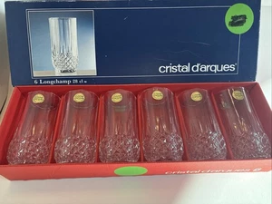 Set of 6 Cristal D'Arques Longchamp Tumblers 10 oz Unused w/box - Picture 1 of 8
