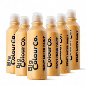 Big Colour Co Brian Clegg - Gold Paint Ready Mixed box of 6 x 300ml - Picture 1 of 3