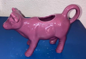 Food Network Purple Cow Creamer Pitcher Coffee Gravy Syrup Tail Handle Kk10 - Picture 1 of 2