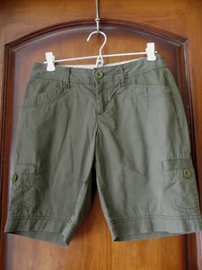 Pantalones cortos de carga para mujer Eddie Bauer Bermudas verde oliva talla pequeña 0 nuevos sin etiquetas - Imagen 1 de 10