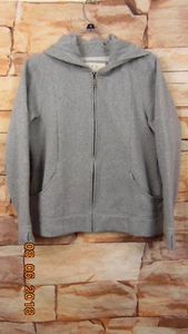 RELATIVITY hoodie size L large metallic Gray tan womens sparkle D=04 - Picture 1 of 7
