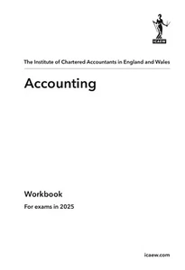 Accounting - ACA certificate Level ICAEW notes/Workbook 2025 + questions - Picture 1 of 3