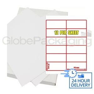 2000 Blatt Druckeradressetiketten 12 pro Blatt Seite - Bild 1 von 5