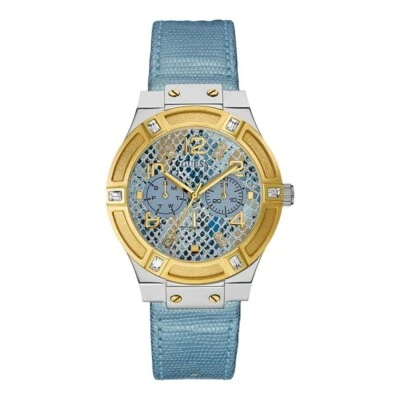 RELOJ GUESS MUJER jet setter con esfera de cuero azul correa w0289l2 Foto 1 de 2